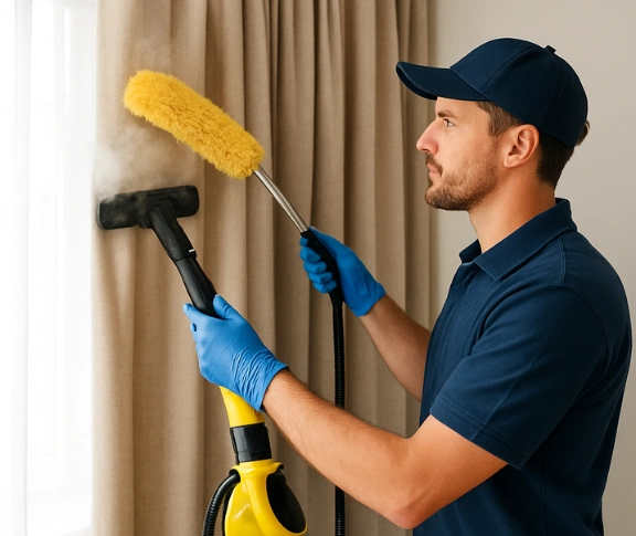 Trusted drapes cleaning technician Matty Curtain Cleaning wooloowin QLD
