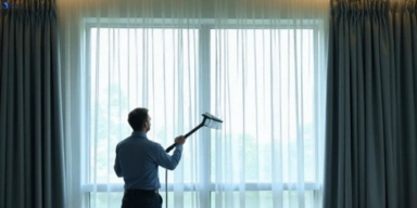 Commercial drapes cleaning service wooloowin hotels offices